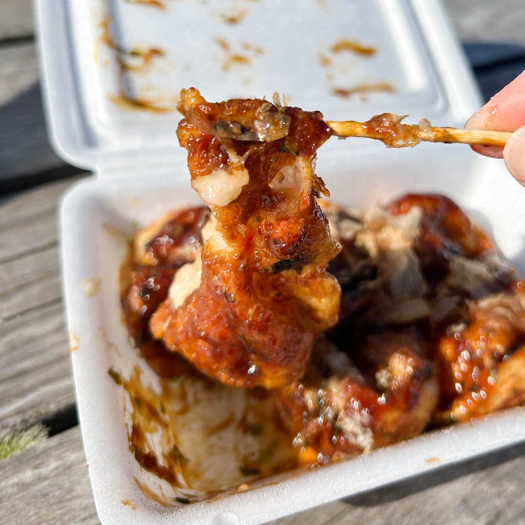 たこ焼きの箸上げ