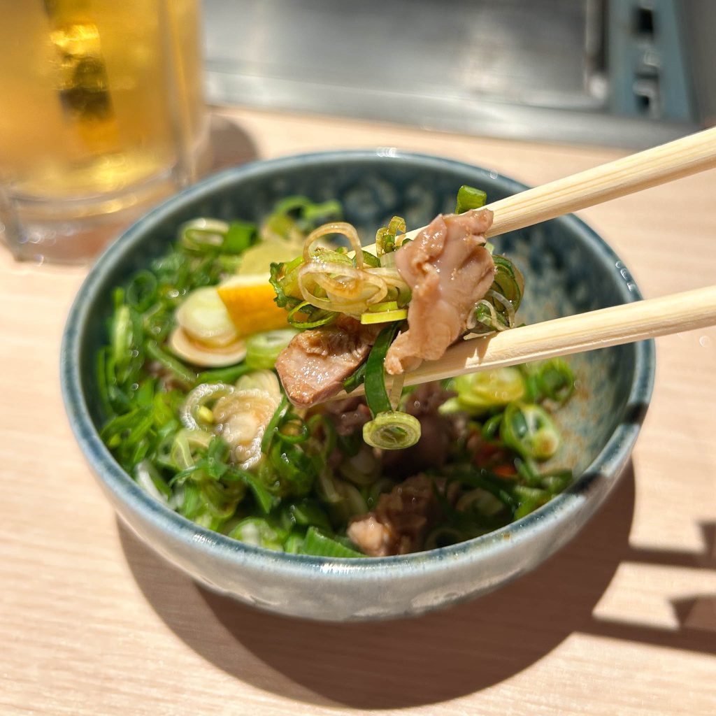 ずりポンズ葱まみれの箸あげ