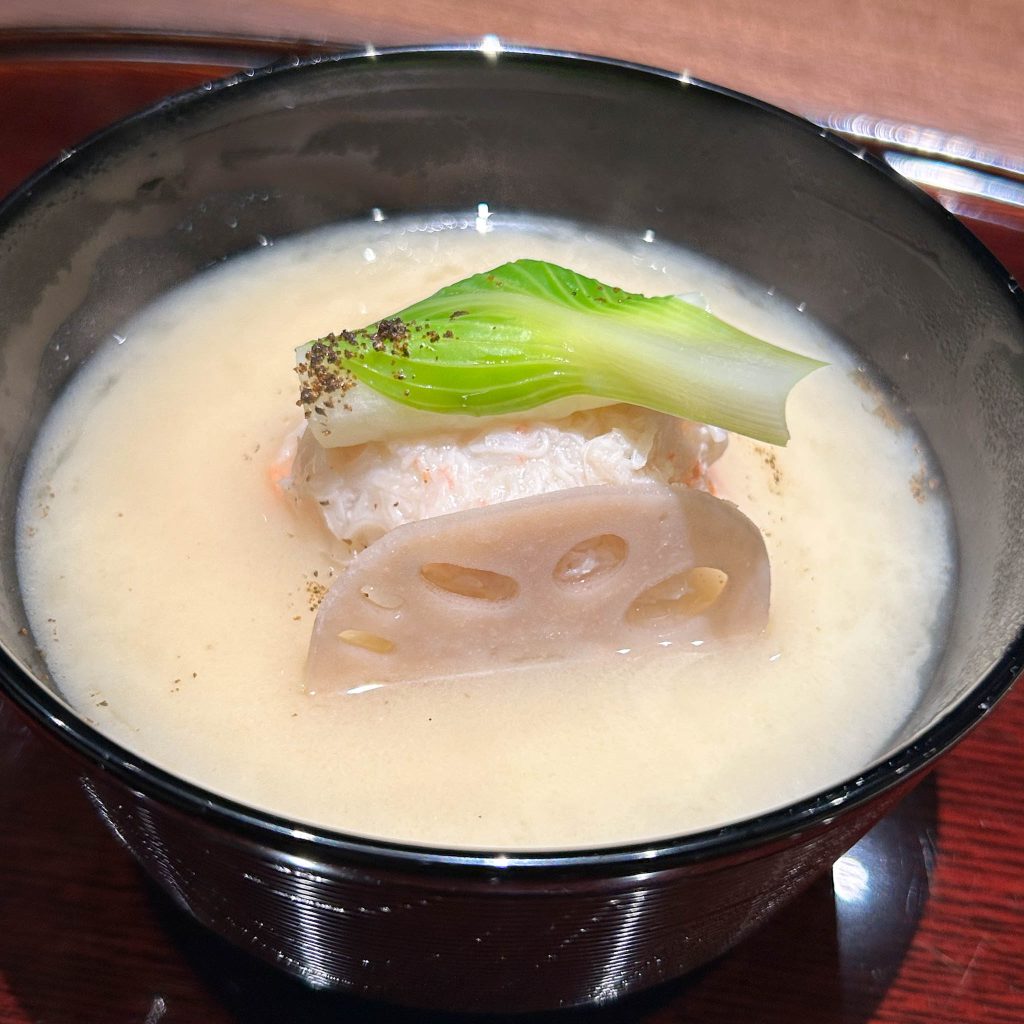 蟹しんじょうの白味噌