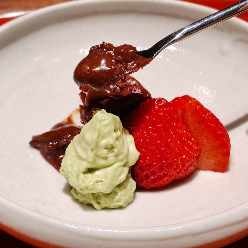 フォンダンショコラ箸上げ