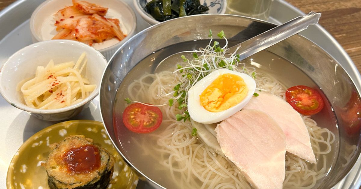 寝屋川にあるSANPA食堂の韓国水冷麺ランチ