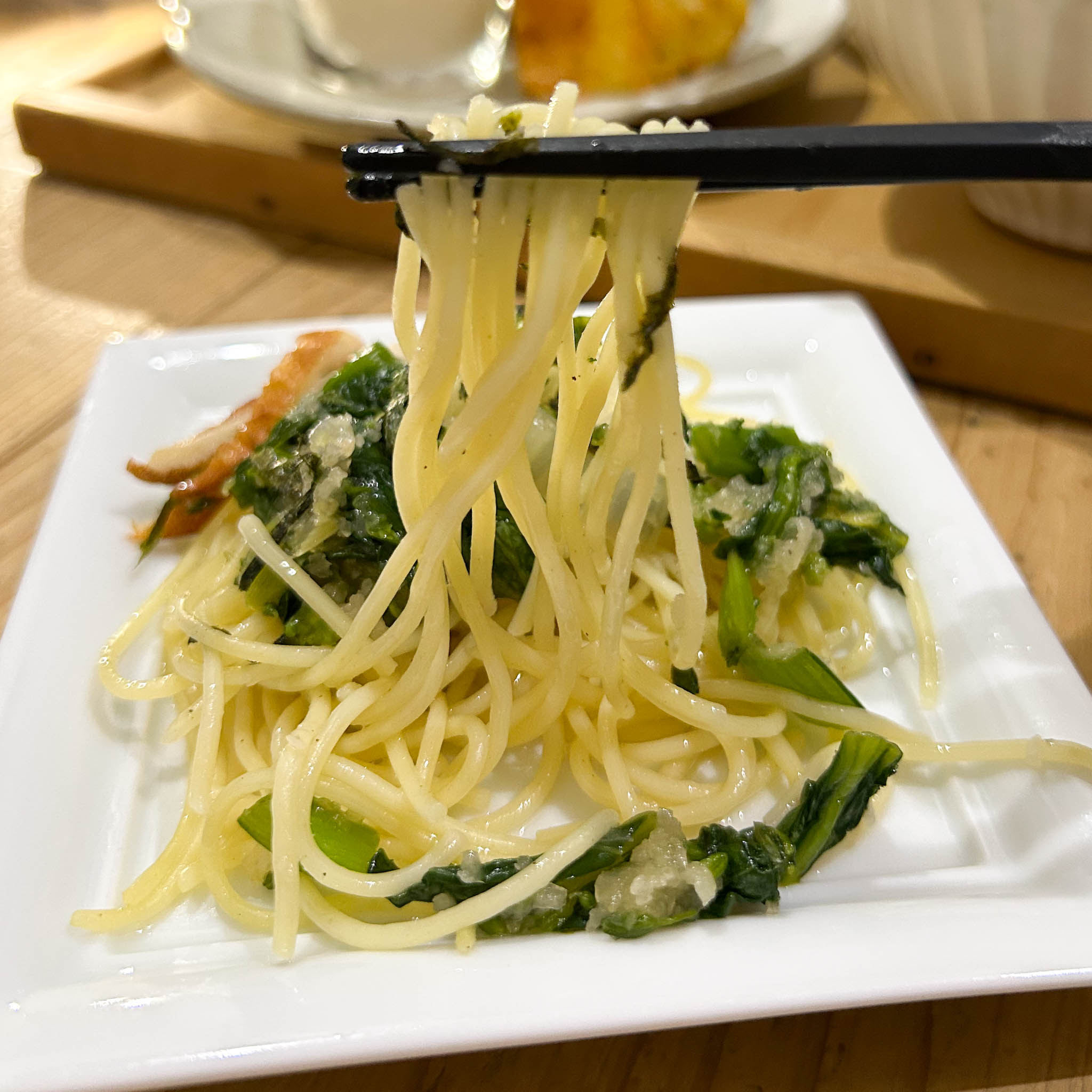 パスタ箸上げ