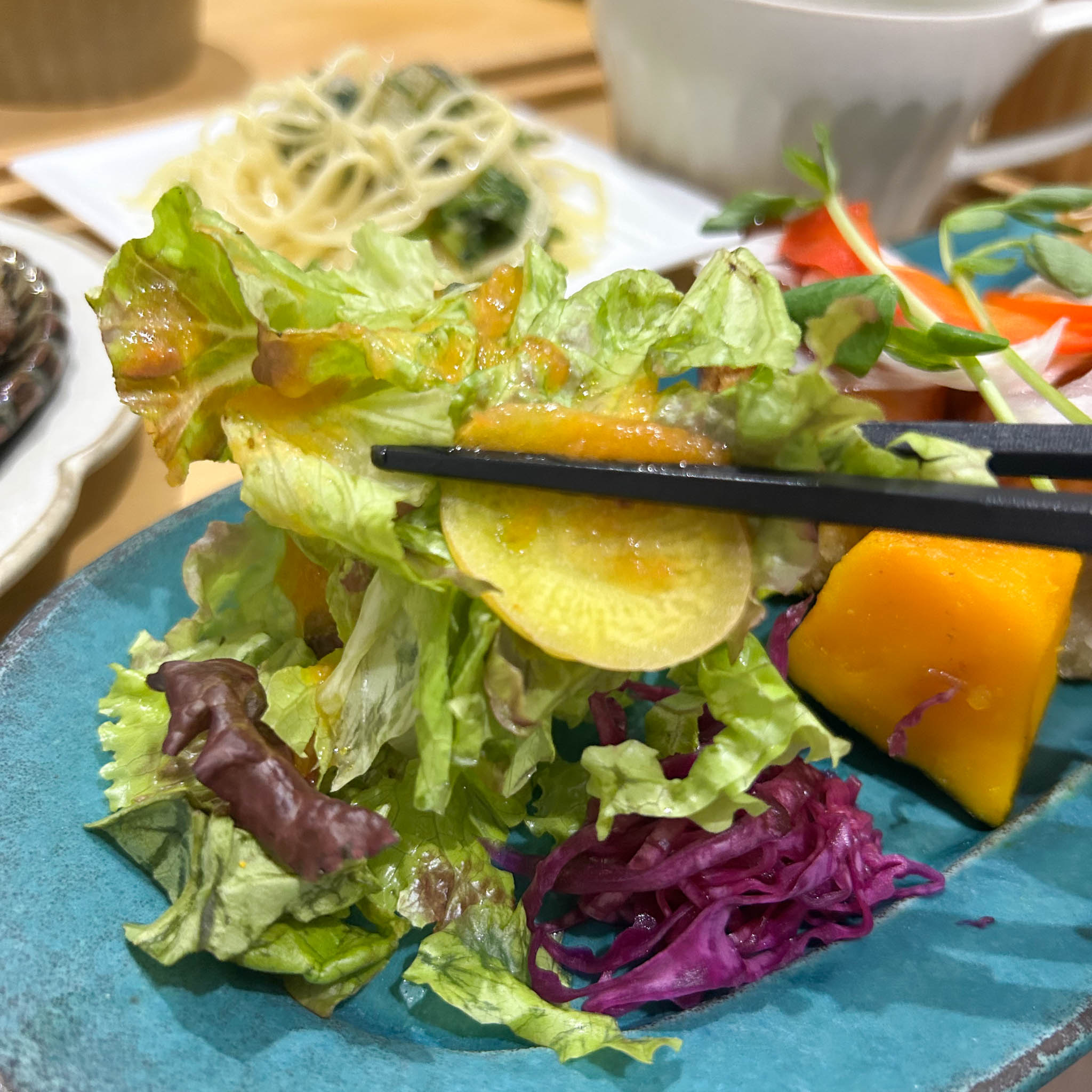 サラダ箸上げ