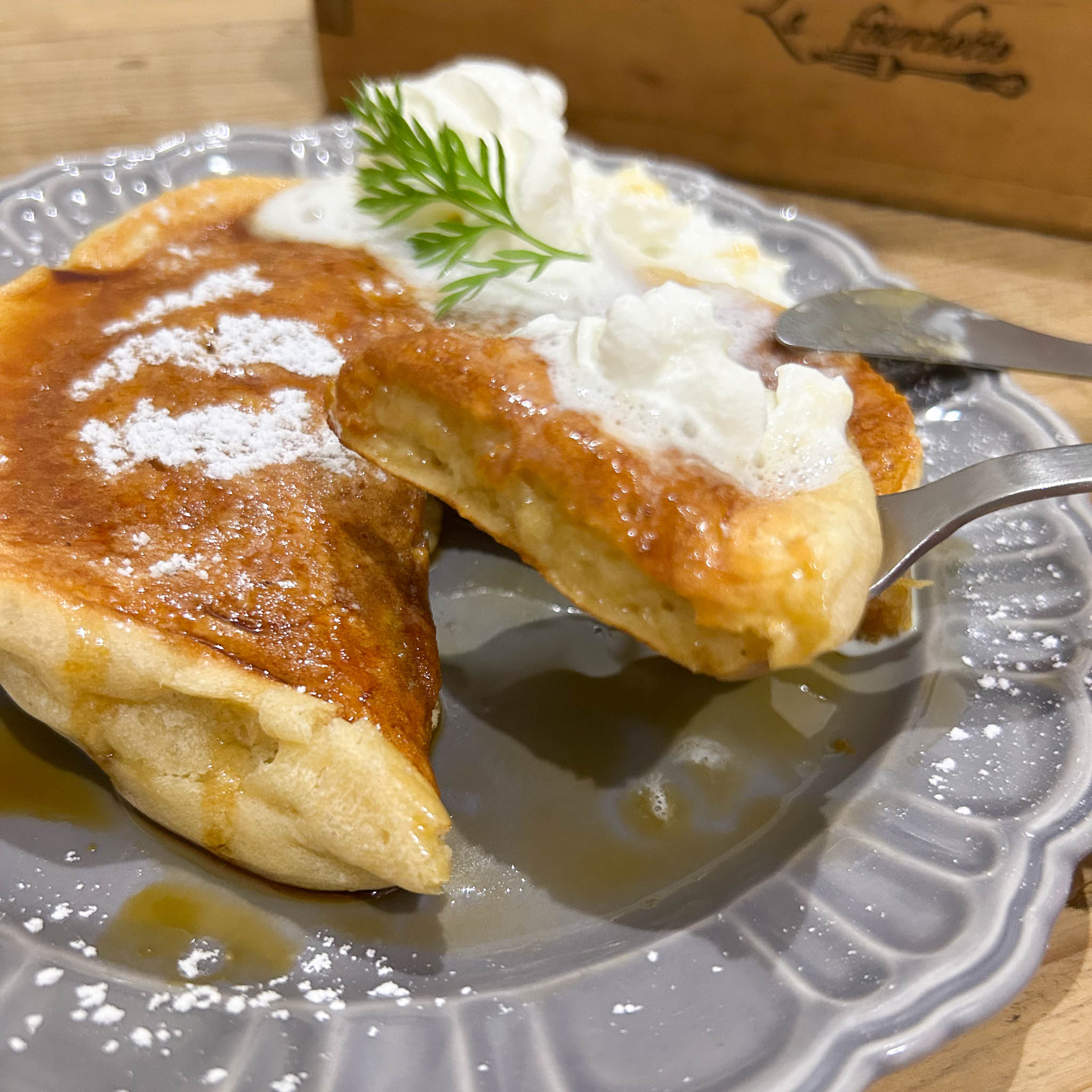 パンケーキ箸上げ
