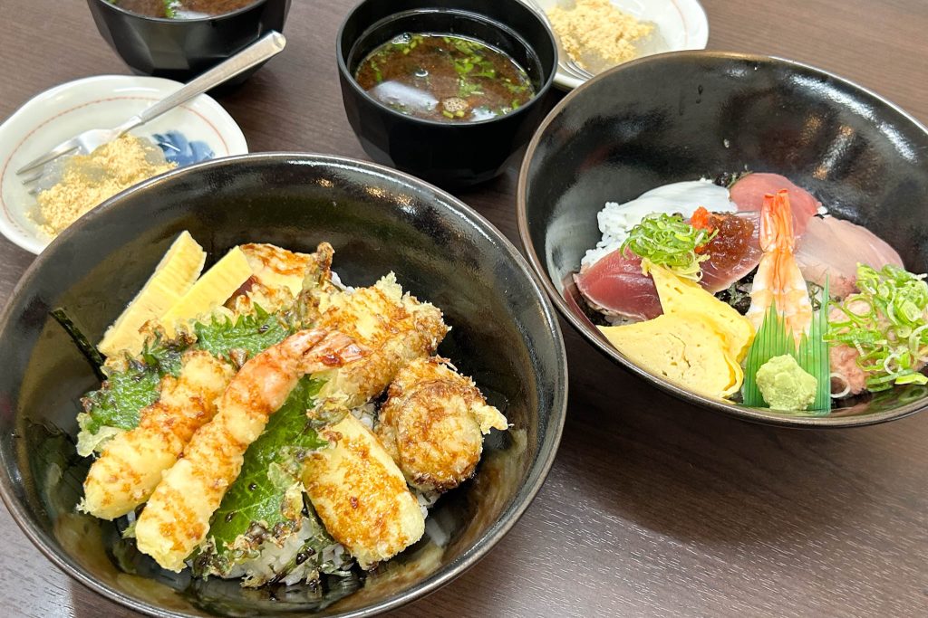 寝屋川市早子町 たつ美 天丼ランチと海鮮丼ランチ