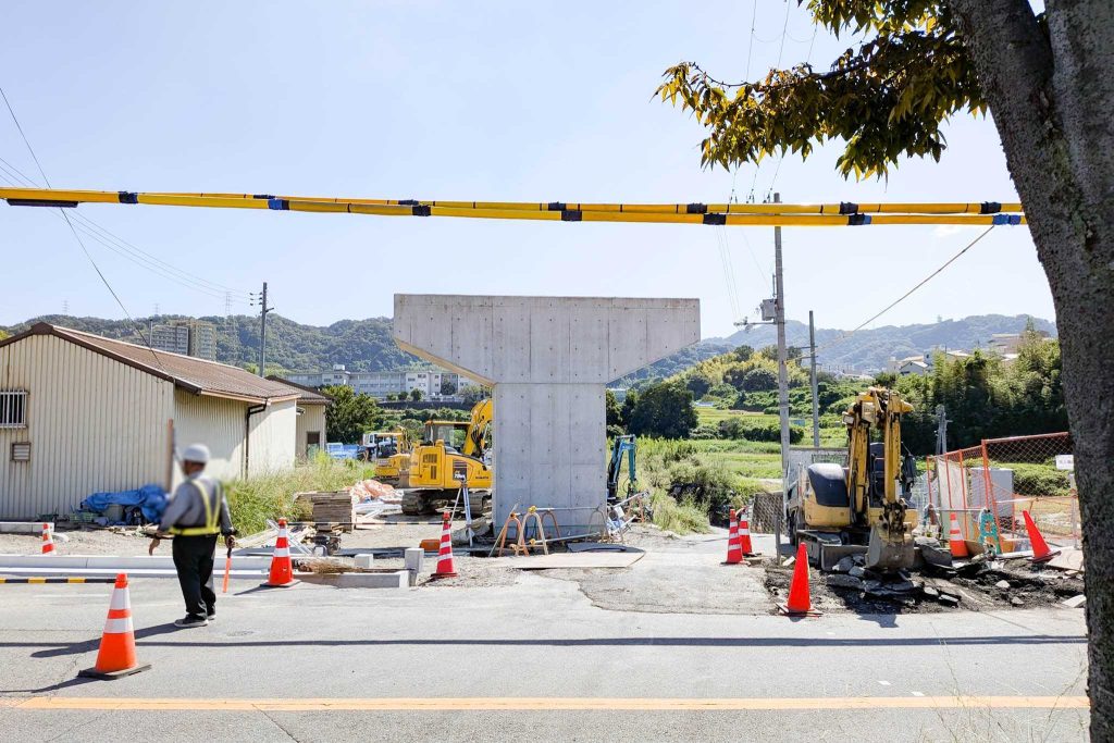 寝屋川市梅が丘 バイパス道路工事