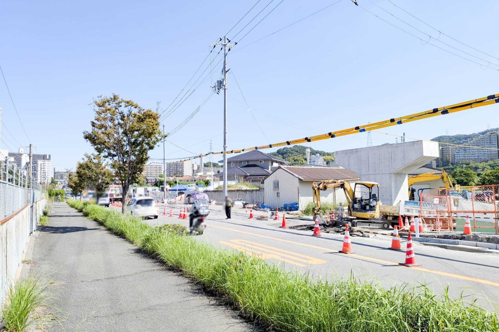 寝屋川市梅が丘 バイパス道路工事