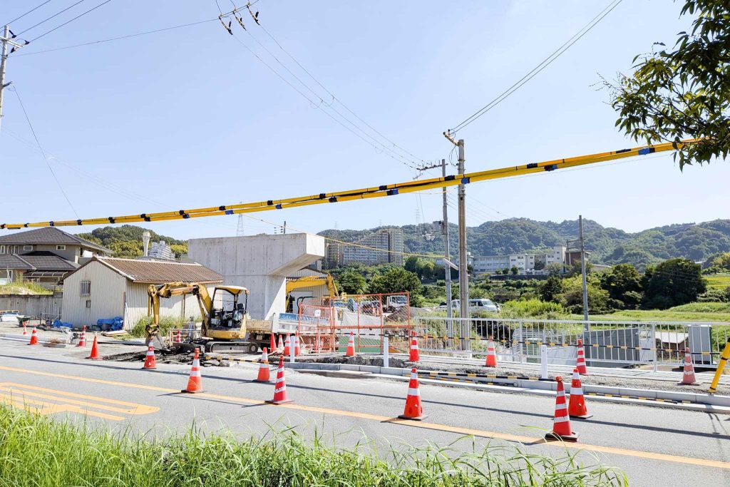 寝屋川市梅が丘 バイパス道路工事