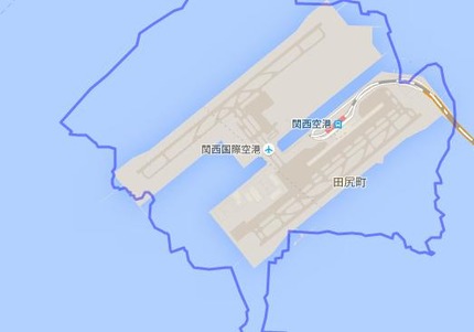 寝屋川市を関空に重ねる