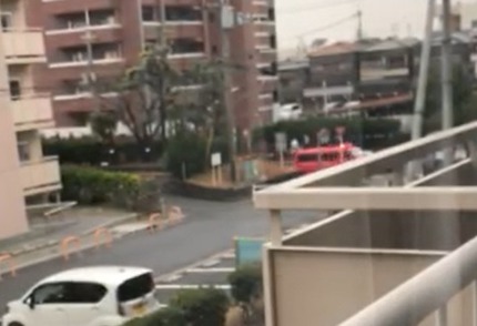 １三井団地　消防車