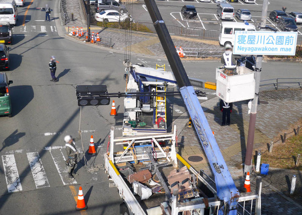 寝屋川公園前交差点 信号機 2021年1月-7