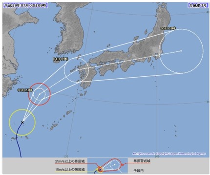 台風3号　進路