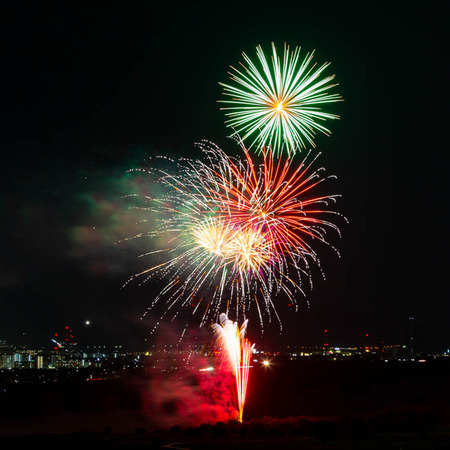 枚方で撮影した花火　2020年9月6日